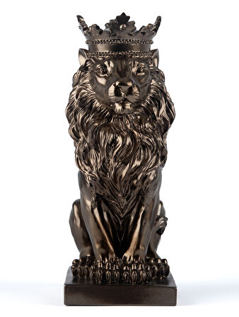 Aslan Kral Görkemli Biblo Bronz