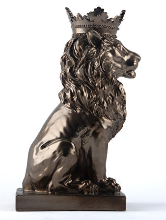 Aslan Kral Görkemli Biblo Bronz