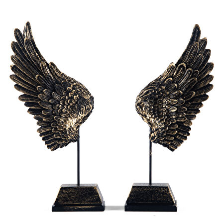 Melek Kanatları Biblo Siyah