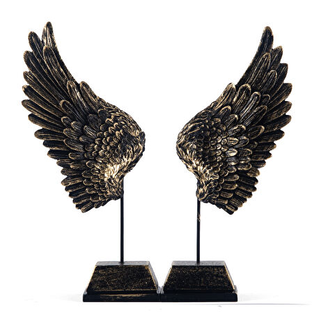 Melek Kanatları Biblo Siyah