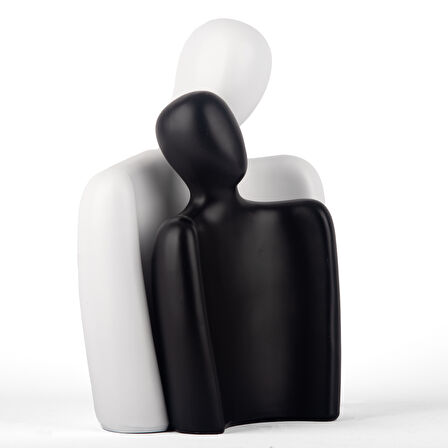 Soyut İnsan Biblo İkili Beyaz-Siyah