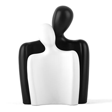 Soyut İnsan Biblo İkili Siyah-Beyaz