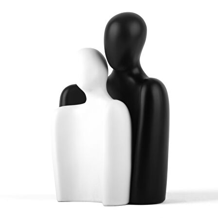 Soyut İnsan Biblo İkili Siyah-Beyaz