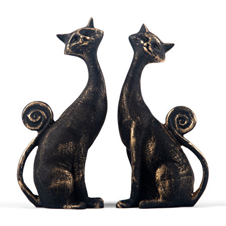 İkili Kedi Biblo Siyah