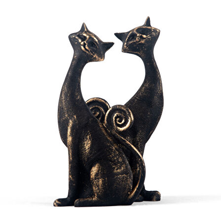 İkili Kedi Biblo Siyah