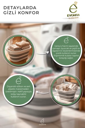Katlanabilir Çamaşır Leğeni 25 Lt Akordiyon Katlanır Sepet Yer Kaplamaz Pratik Banyo Düzenleyici