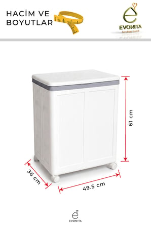 100 Litre Çamaşır Sepeti Tekerlekli Katlanabilir Kirli Sepeti Organizer Büyük Boy Yer Kaplamaz
