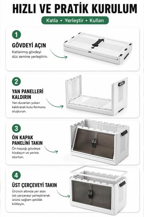 Tek Katlı Portatif Organizer Dolap – 40 LT