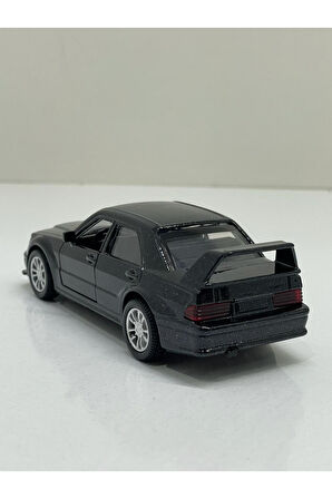 Mercedes Benz 190E Evo Siyah Metalik Metal Çek Bırak Işıklı Sesli  Diest Car 1:36 Ölçek Oyuncak