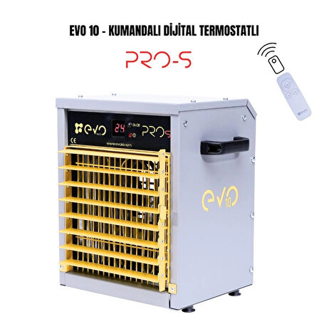 Evo10 PROs - 10 kw Kumandalı ve Dijital Endüstriyel Elektrikli Fanlı Isıtıcı 380V-50hz