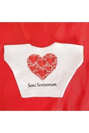 Seni Seviyorum Baskılı Peluş Ayıcık Tişörtü