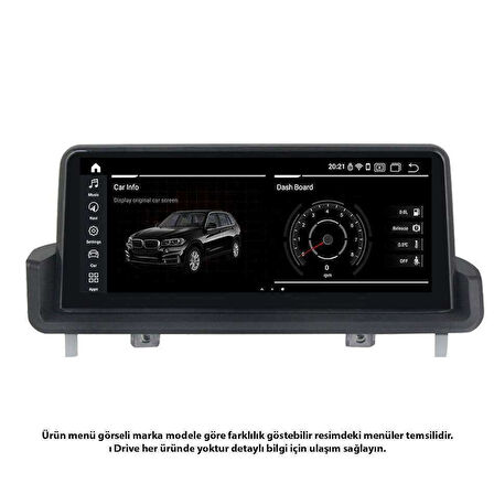 BMW E90 3 Serisi Anroid NBT 4 Ram 64 Hafıza Qualcomm İşlemci 8 Çekirdek 4G CarPlay 10.25 İnç 2005-2009