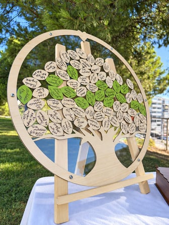 Kişiye Özel Akçaağaç Ahşap Hayat Ağacı Yuvarlak Öğretmenler Günü Anı Kutusu (50cm)