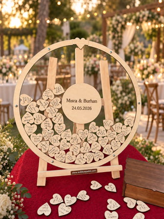 Kişiye Özel Akçaağaç Yuvarlak Anı Kutusu (50cm) (İçi Yuvarlak İsimlikli)