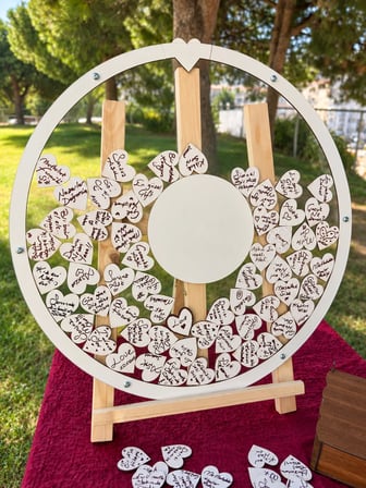 Kişiye Özel Beyaz Yuvarlak Anı Kutusu (50cm) (İçi Yuvarlak İsimlikli)