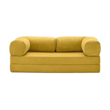 Kanepe Fitilli Kadife Koltuk Yıkanır Silinir Pratik Yer Yatağı 90X180CM Hardal