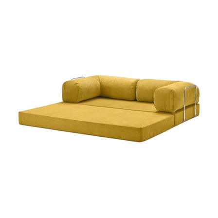 Kanepe Fitilli Kadife Koltuk Yıkanır Silinir Pratik Yer Yatağı 90X180CM Hardal