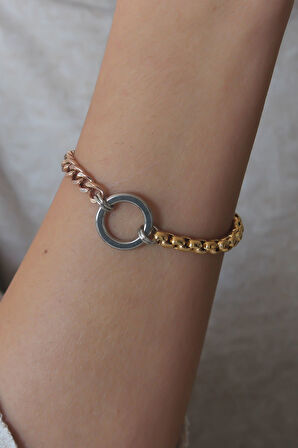 Evyora Çelik Mix Renk Kadın Bileklik
