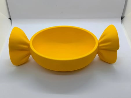 Electrowood Candy Hug 3D Baskı Şekerlik Sarı Oval 26 cm