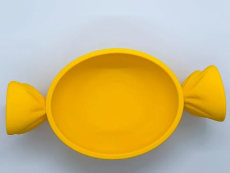 Electrowood Candy Hug 3D Baskı Şekerlik Sarı Oval 26 cm