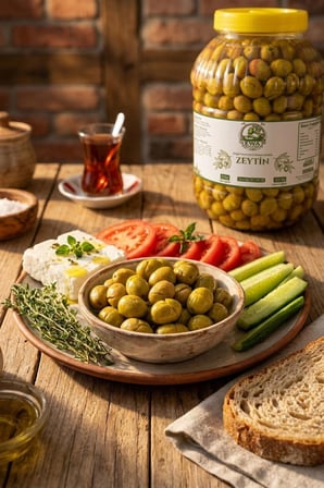 EWA Erken Hasat El Kırması Yeşil Zeytin - 3 Ay Doğal Fermente, Kaya Tuzlu Yeşil Zeytin (321-350 Tane/kg)