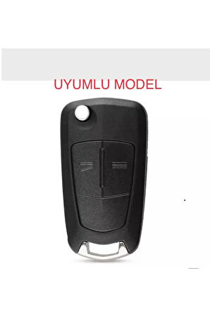 Opel Astra H Corsa D Uyumlu Anahtar Silikon Kılıfı 2 Tuşlu Model Siyah Renk