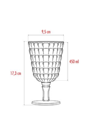 Akrilik Şeffaf Tekli Kadeh   Su Meşrubat Kahve Yanı Bardağı 450 ml ( Cam Değildir )