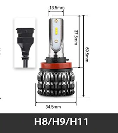 Ford Fiesta 2001-2008 Led Xenon Sis Far Ampulu FEMEX EcoPower H8 H11