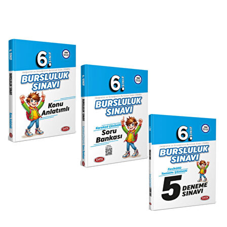 Data Yayınları 6. Sınıf Bursluluk Sınavı Konu Soru ve Deneme Seti 3 Kitap