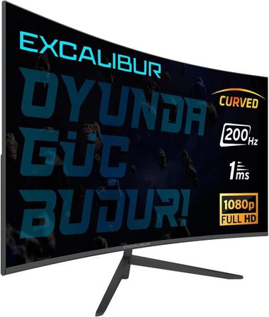 Casper Excalibur M.E27FHD-G 27" 1 ms Full HD G-Sync FreeSync Curved Oyuncu Monitörü - Teşhir 