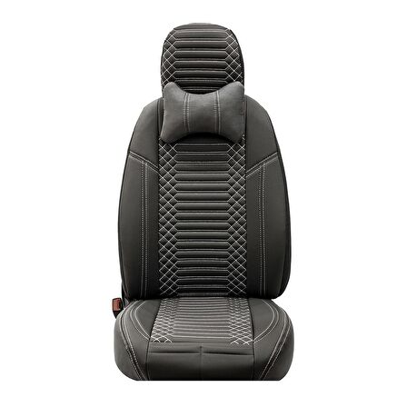 Renault Kango Yeni Lüx Deri Oto Koltuk Kılıfı Ön Arka Takım Exclusıve Model Füme 2+1