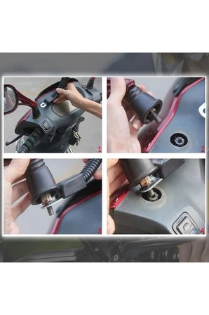 Motosiklet Aynaya Takılan Telefon Tutucusu Bisiklet Scooter Ayna Bağlantılı Telefon Tutucu