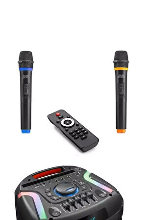 Büyük Boy Bluetooth Hoparlör 40000WATTS Speaker 8x2 Çift Hoparlör 2 Mikrofonlu 3600mAh Parti Boy