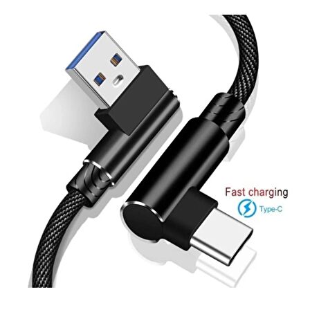 3 Metre Oyuncu Şarj Kablosu Type-C 3A 3m USB - TYPE C