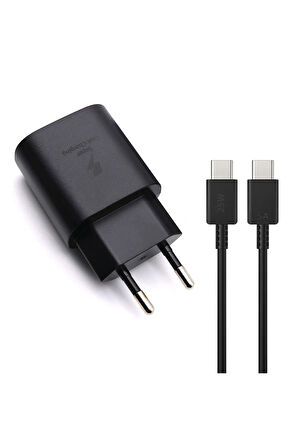 Samsung Galaxy M52 5G Uyumlu Hızlı Şarj Cihazı Type-C 25W PD 5A Kablo ve Adaptör