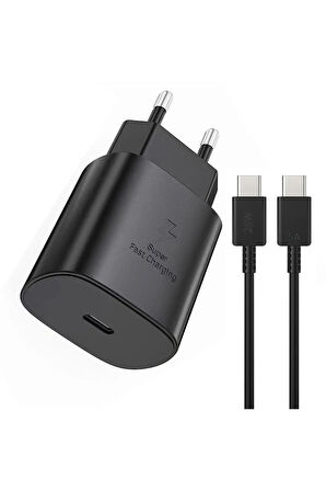Samsung Galaxy A51 Uyumlu Adaptör Hızlı Şarj Cihazı Type-C 25W PD 5A Kablo