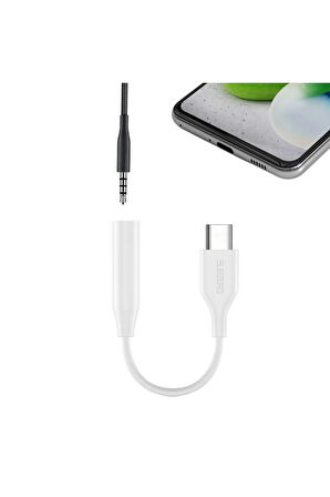 Samsung Galaxy M52 5G Kulaklık AUX Dönüştürcüsü TYPE-C Kulaklık Çevirici AUX Kablo