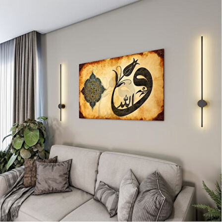 Dini Cam Tablo - Dikey Hat Sanatı - Dini Motif 01-034