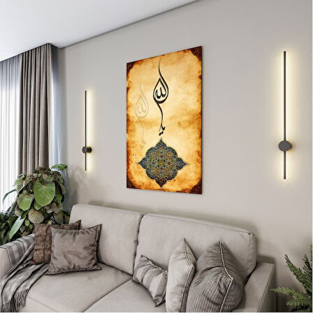Dini Cam Tablo - Dikey Hat Sanatı - Dini Motif 02-001
