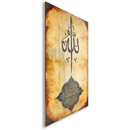 Dini Cam Tablo - Dikey Hat Sanatı - Dini Motif 02-004