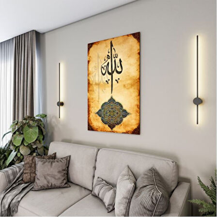 Dini Cam Tablo - Dikey Hat Sanatı - Dini Motif 02-004