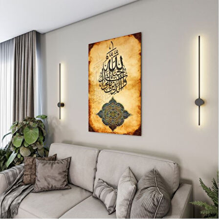 Dini Cam Tablo - Dikey Hat Sanatı - Dini Motif 02-009