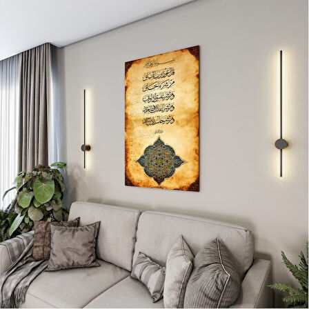 Dini Cam Tablo - Dikey Hat Sanatı - Dini Motif 02-013