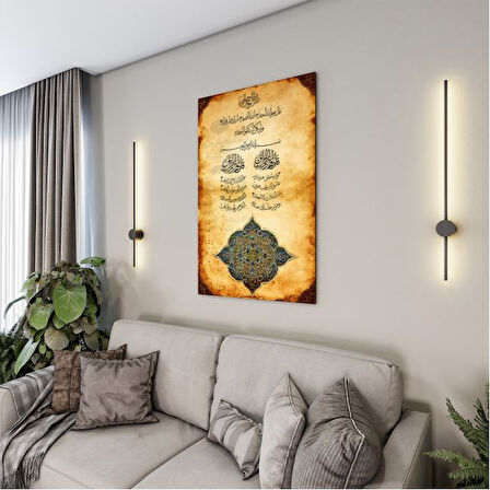 Dini Cam Tablo - Dikey Hat Sanatı - Dini Motif 02-016