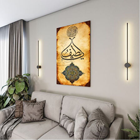 Dini Cam Tablo - Dikey Hat Sanatı - Dini Motif 02-025
