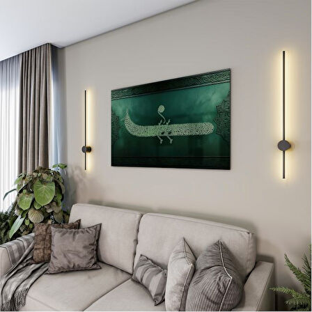 Dini Cam Tablo - Dikey Hat Sanatı - Dini Motif 07-019