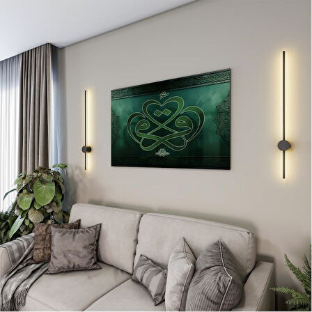 Dini Cam Tablo - Dikey Hat Sanatı - Dini Motif 07-036