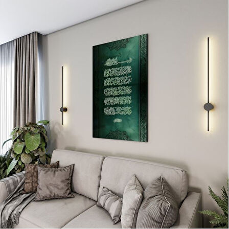 Dini Cam Tablo - Dikey Hat Sanatı - Dini Motif 08-016