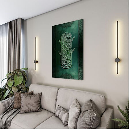 Dini Cam Tablo - Dikey Hat Sanatı - Dini Motif 08-021