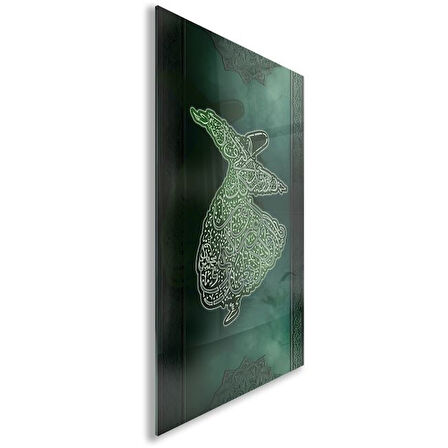 Dini Cam Tablo - Dikey Hat Sanatı - Dini Motif 08-032